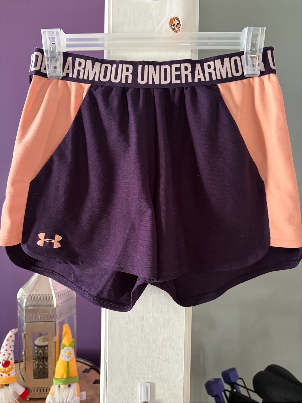 Under Armour Purple and Peach Athletic Shorts